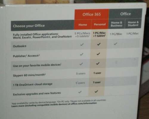 Microsoft Office 365  Personal Subscription
