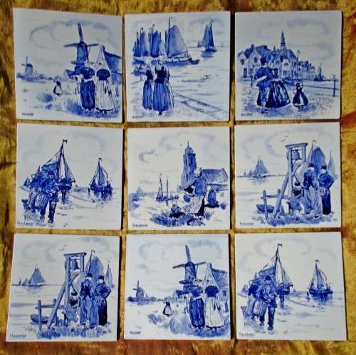 Delft Tiles x9