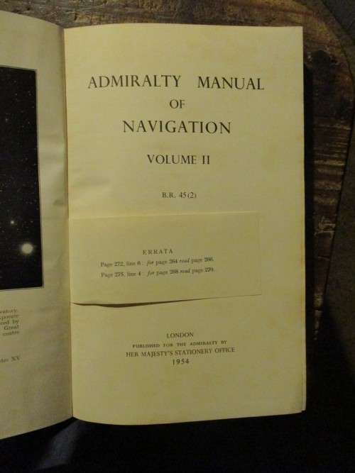 Admiralty Manual of Navigation Volume II 1954