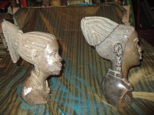 Pair of Soap stone Statues