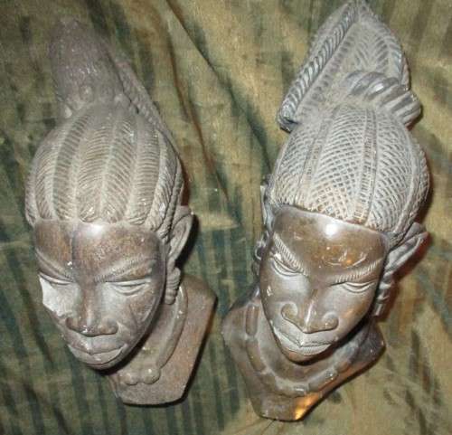 Pair of Soap stone Statues