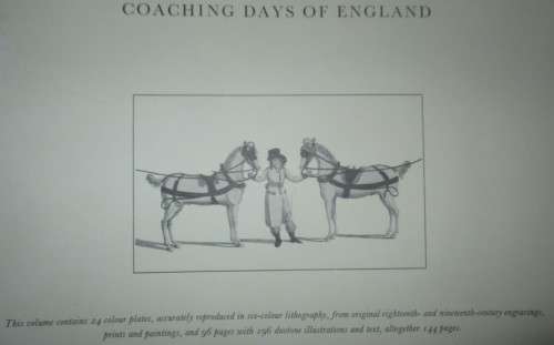 Coaching Days of England . Huge book 1750 Until 1850