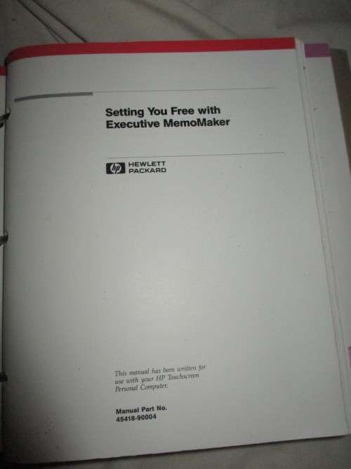 Hewlett Packard Executive Memo Maker 1985