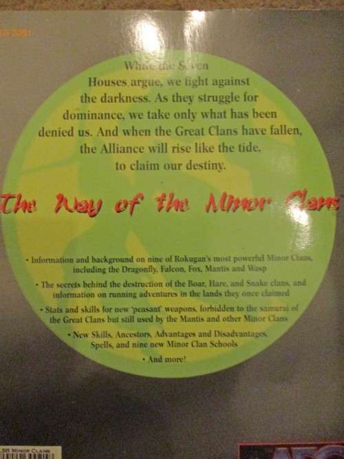 L5R . The Way of the Minor Clans. The Way of the Clans, Book Nine