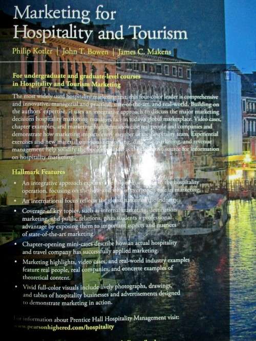 Marketing for Hospitality and Tourism 2010