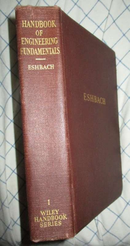 Handbook of Engineering Fundamentals 1936 Vol 1