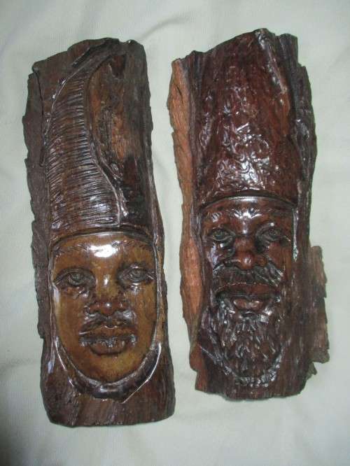 Pair of Fine Wood carvings