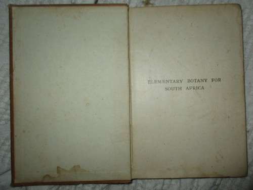 Elementary Botany for South Africa 1910