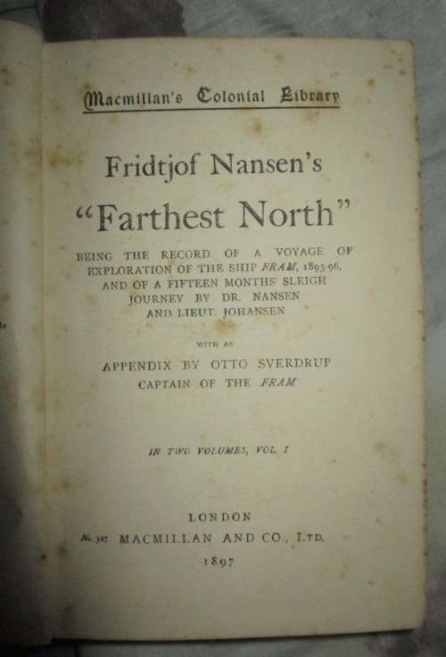 FARTHEST NORTH volumes 1 and 2 . 1897