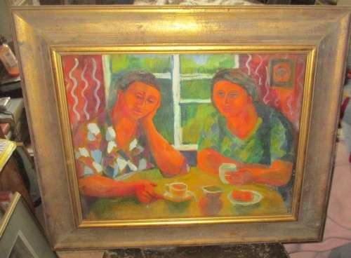 Two Women Oil Painting