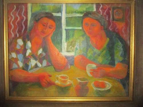 Two Women Oil Painting