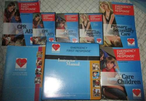 Set of Emergency  first aid books and DVD`s