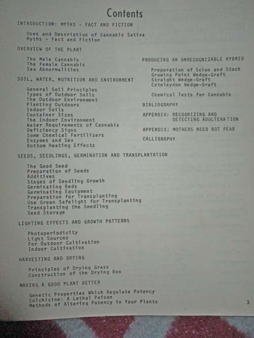 The Cultivators Handbook of Marijuana 1970