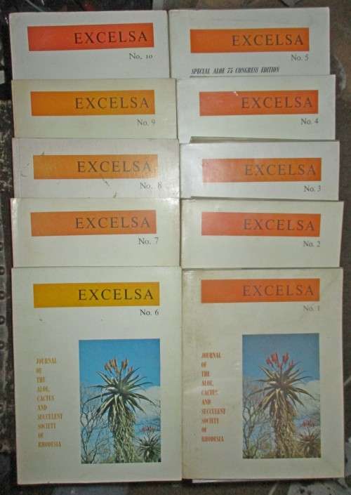 Excelsa No.1 to 10 Journal Of The Aloe, Cactus & Succulent Society Of Rhodesia