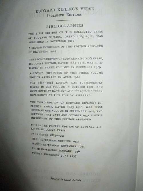Rudyard Kipling`s Verse Inclusive Edition 1885-1932