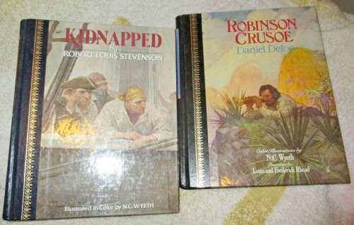 2 lovely Classics : Robinson Crusoe .  Kidnapped
