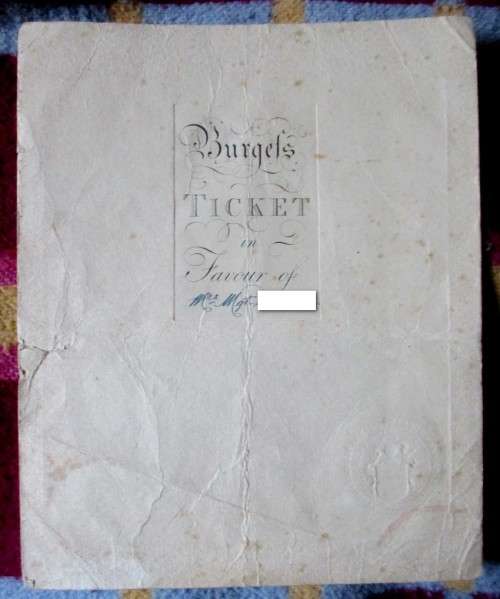 Vintage Burgefs Tickets x 2 . 1946