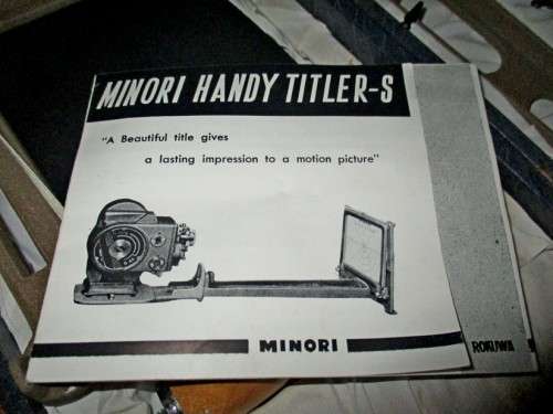 Minori Handy Titler 5 Cine Film Titler Kit