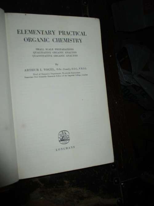 Old Organic Chemistry Books 1964  &  1961