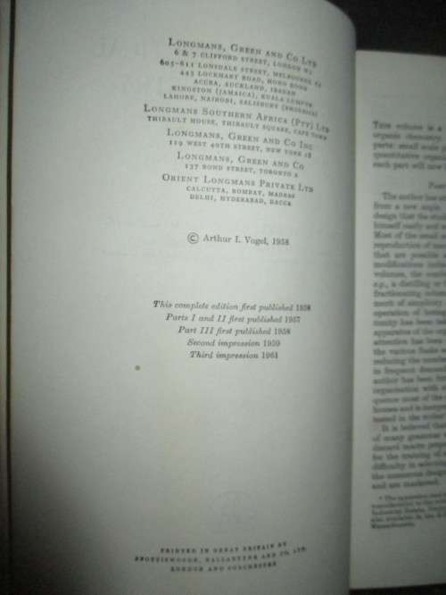 Old Organic Chemistry Books 1964  &  1961