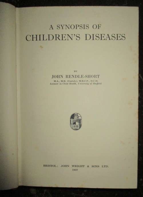 A Synopsis of Children`s Diseases 1957