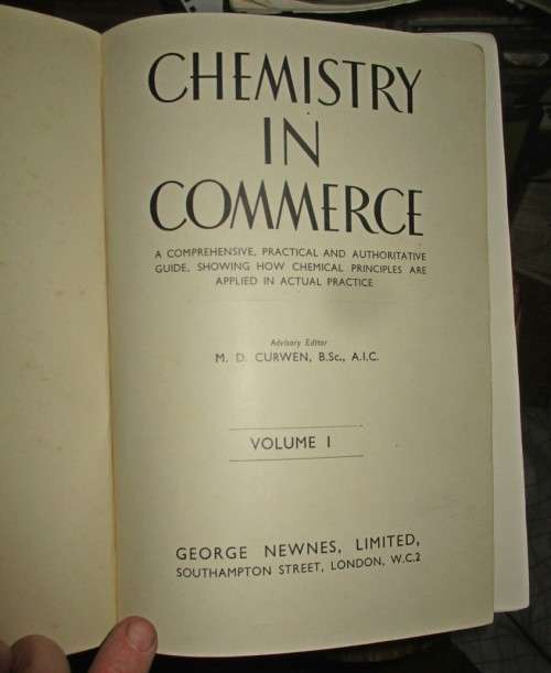 Chemistry in Commerce volumes 1,2,3,4. Circa 1940