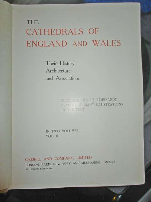 The Cathedrals of England and Wales 1906 vol 2