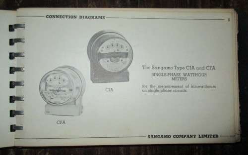 Connection diagrams for alternating current , watthour and demand meters 1950 circa