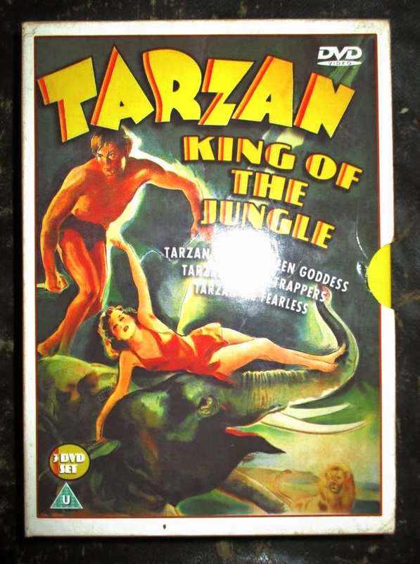 Vintage 3 DVD SET - TARZAN KING OF THE JUNGLE - GREEN GODDESS - TRAPPERS  FEARLESS