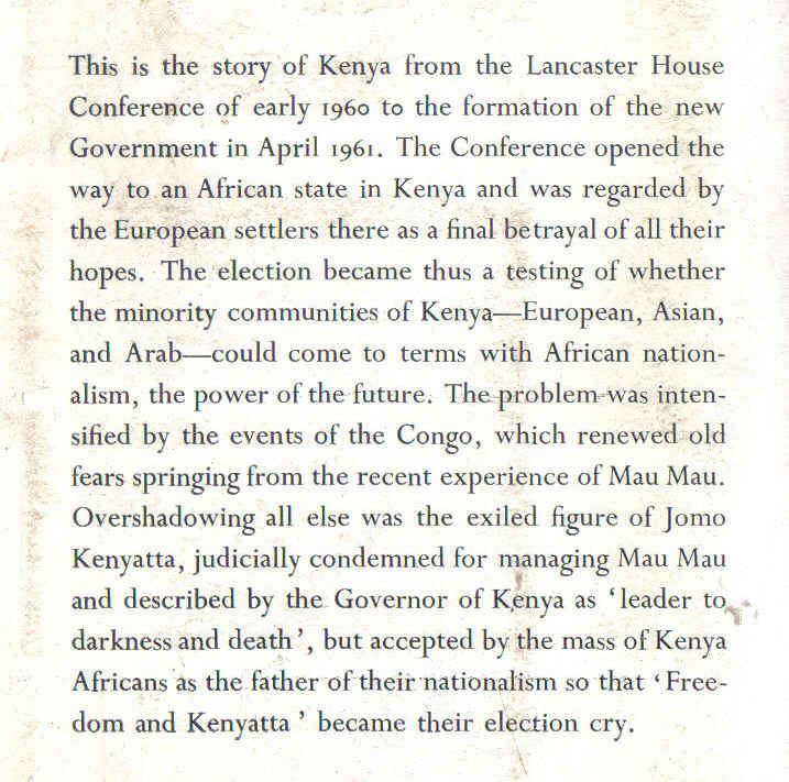 The Kenyatta Election: Kenya 1960-1961