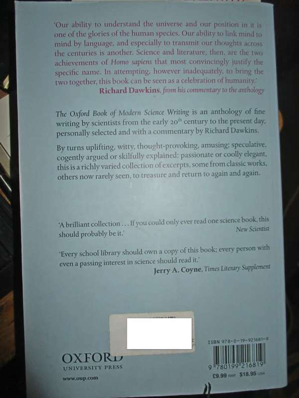 The Oxford Book of Modern Science Writing by Richard Dawkins