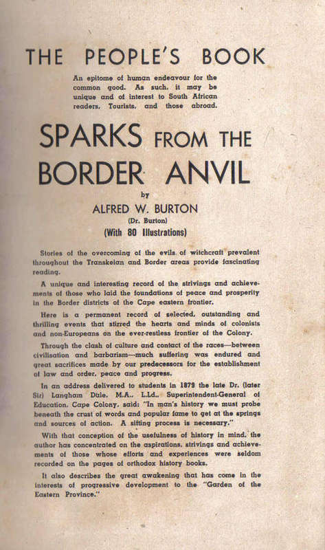Sparks from the Border Anvil   by  A W Burton