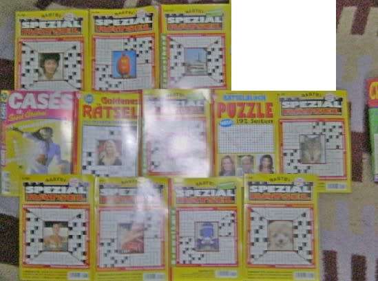 German Crossword Puzzle books x12