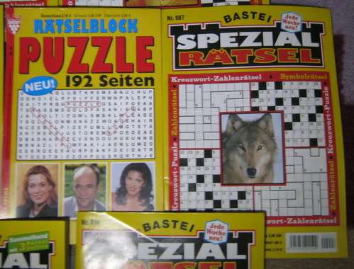 German Crossword Puzzle books x12