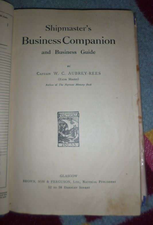 Shipmaster's Business Companion and Business Guide  1943