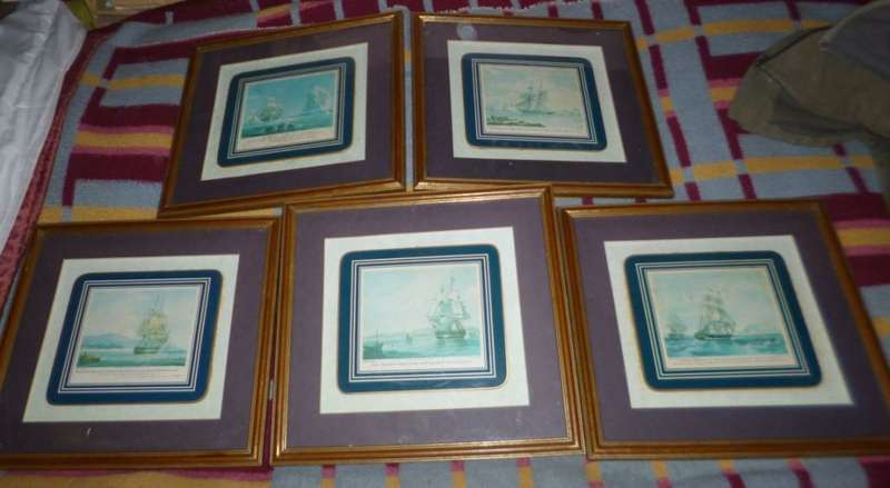 Vintage Ship Picture set of 5