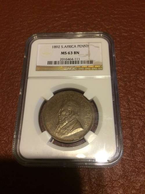 1892 Penny NGC MS63 BN + Free Insured Courier