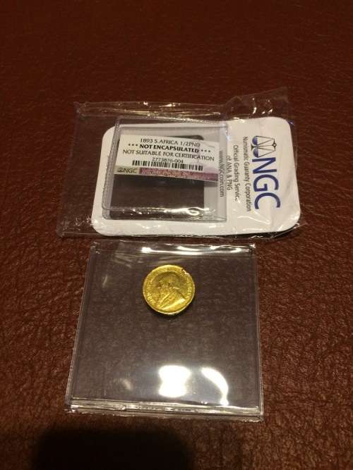 1893 Gold Half Pond Single Shaft NGC Authenticated + Free Insured Courier
