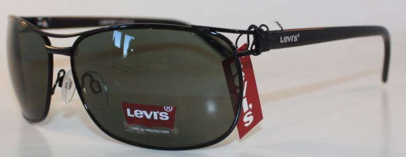 Levis Sunglasses LS158-01 Black Aviator with Smoke Lens + Free Insured Postage