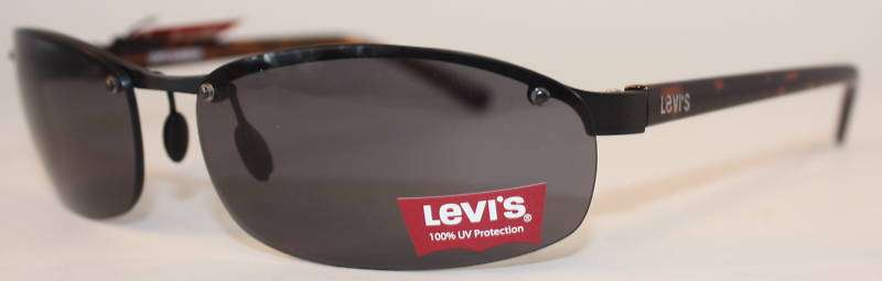 Levis Sunglasses LS109-01 Black Metal Rimless with Smoke Lens + Free Insured Postage