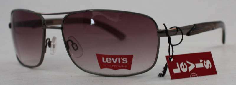 Levis Sunglasses LS136-01 Gunmetal Aviator with Smoke Gradient Lens + Free Insured Postage