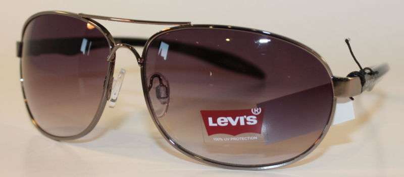 Levis Sunglasses LS159-02 Gunmetal Aviator with Smoke Gradient Lens + Free Insured Postage