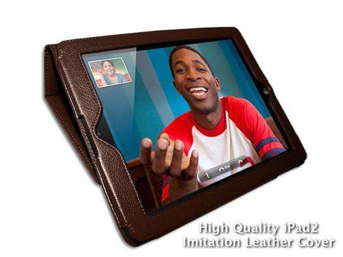 Apple iPad2 Dark Brown Imitation Leather Cover + Free Insured Postage