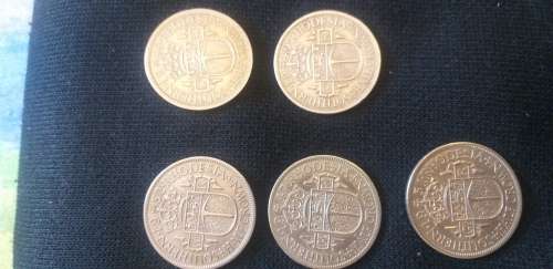 Southern Rhodesia Half Crown 1947,1948,1949,1951,1952
