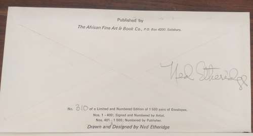 Rodeshia & Zimbabwe last and first day covers 1979 signed by Designer and Artist Ned Etheridge