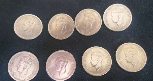 Southern Rhodesia 6 Pence 1947(2),1948(1),1950(2),1951(2),1952(1)