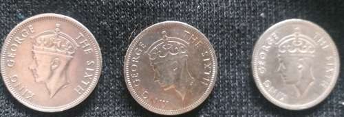 Southern Rhodesia One Shillings 1949,1950,1951