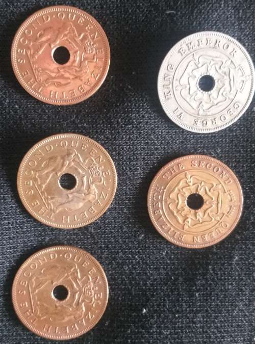 Southern  Rhodesia ONE PENNY 1940 & 1954, Rhodesia and Nyasaland ONE PENNY 1956,1957,1961