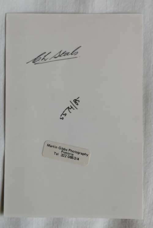 C.L.  Stals Governor of SARB. Bank note collection with signed Photo and signed letter from SARB.