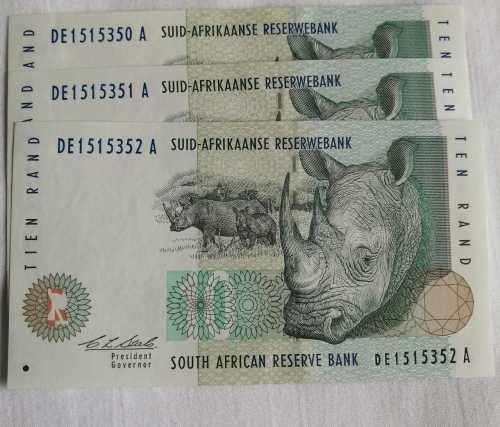 C.L.  Stals Governor of SARB. Bank note collection with signed Photo and signed letter from SARB.